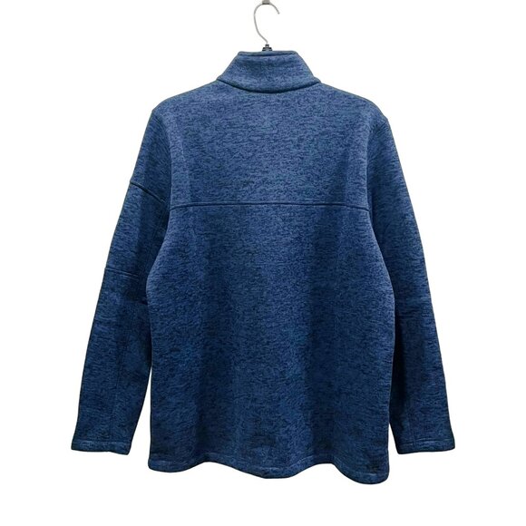 Sweater Fleece Quarter Zip Pullover — Blue Heather — Women’s XL — NEW - Picture 2 of 6